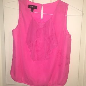Pink sleeveless blouse